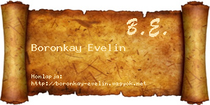 Boronkay Evelin névjegykártya