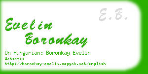 evelin boronkay business card